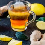 Ginger root tea with lemon