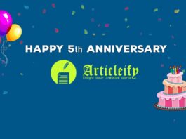 Happy 5th anniversary Articleify